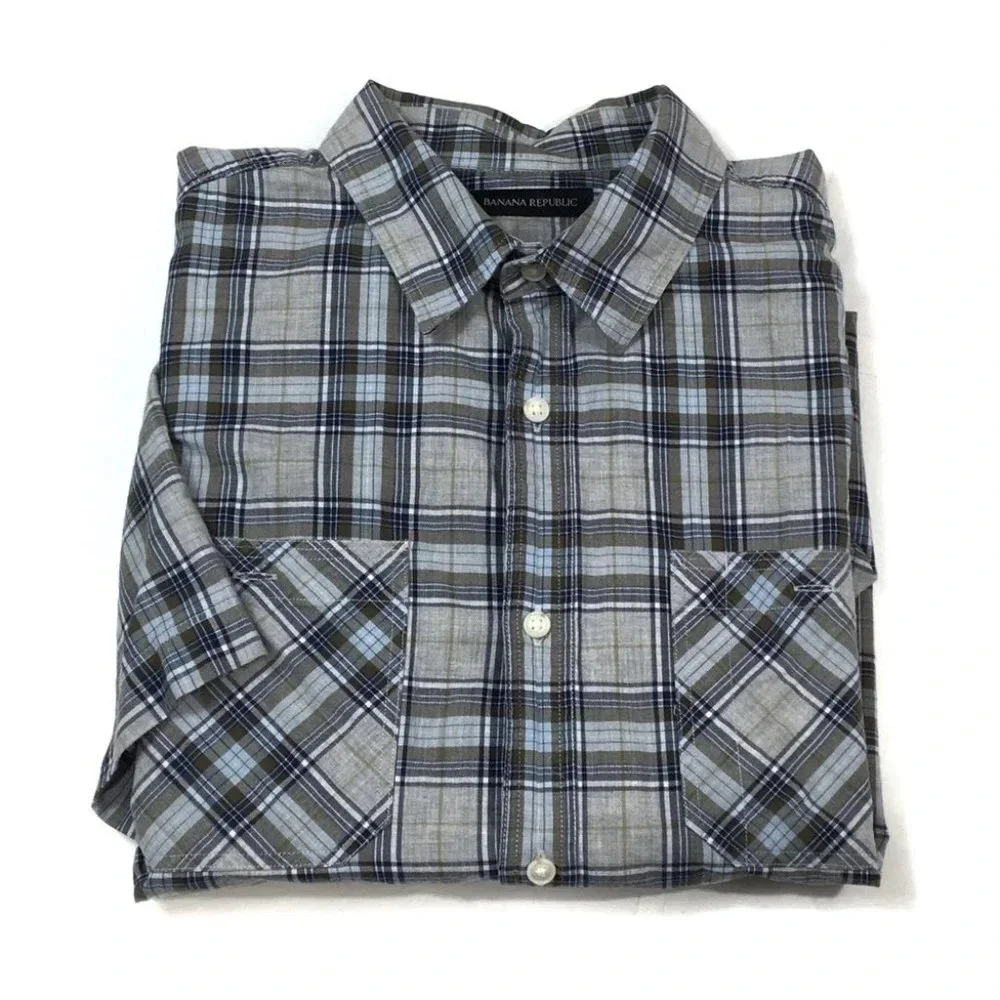 BF546 Banana Republic Camden Fit Button Shirt XL